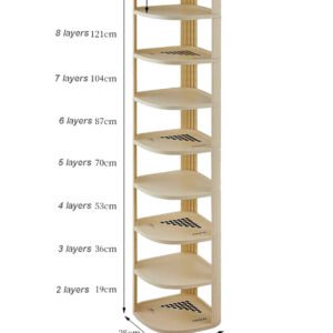 9-Layer Plastic Corner Shoe Cabinet